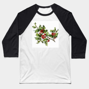 Holly Berries 002 Baseball T-Shirt